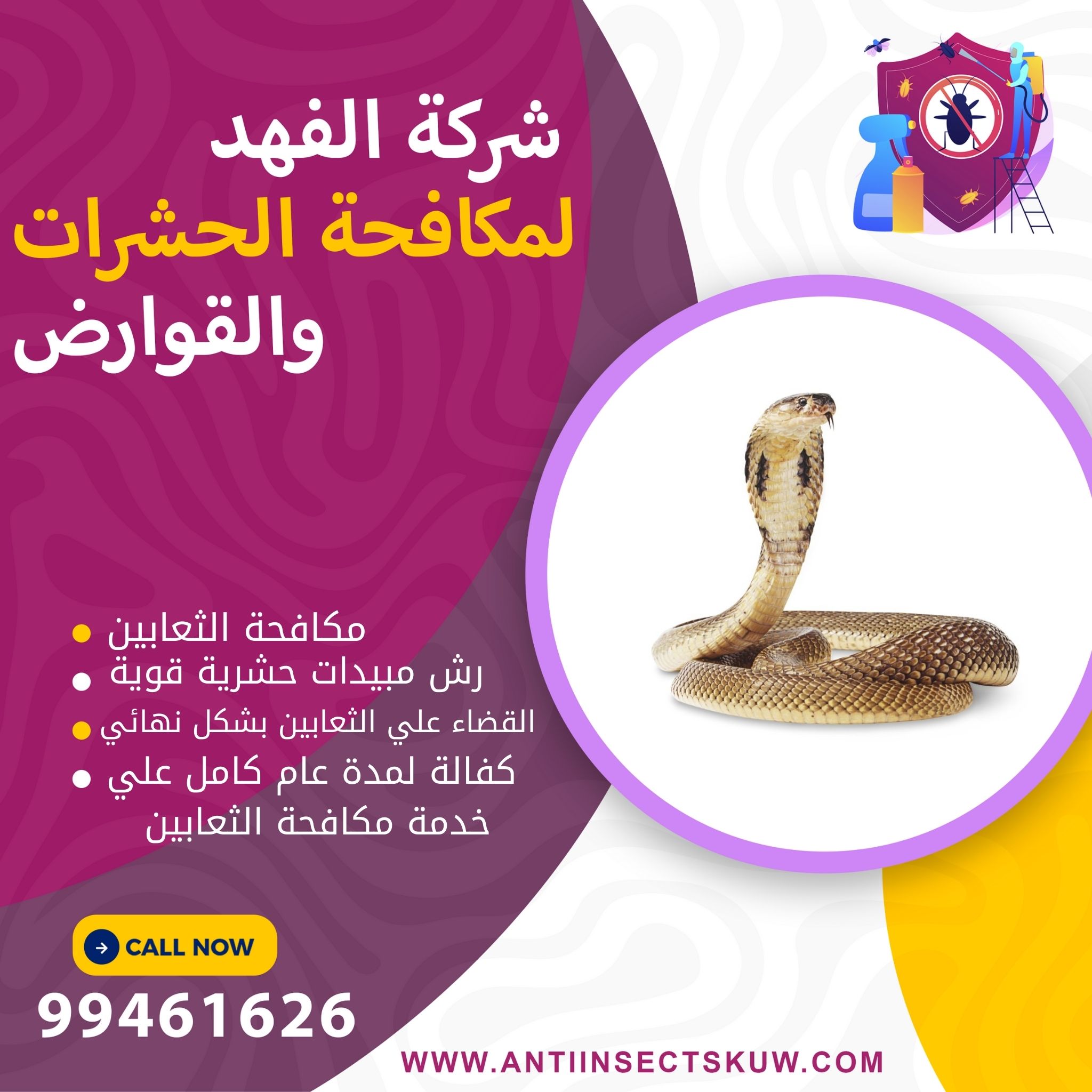 شركة مكافحة الثعابين بالكويت